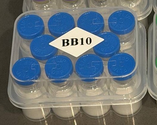 BPC 5mg + TB 5mg — 10mg*10vials, owner-supplied package photograph.