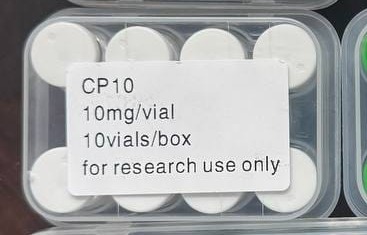 CJC-1295 without DAC 5mg + IPA 5mg — 10mg*10vials, owner-supplied package photograph.